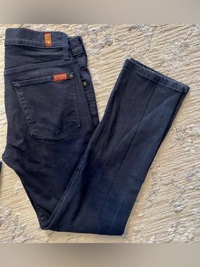 7 For All Mankind - Cotton blend black denim jeans 29W x 29L (slim fit)